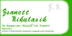 zsanett mikulasik business card